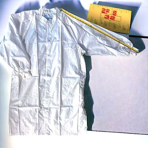 Presidential Cleanroom Services l Frock, Overcoat l Knit Cuffs l Unisex 2XL New - Picture 7 of 10